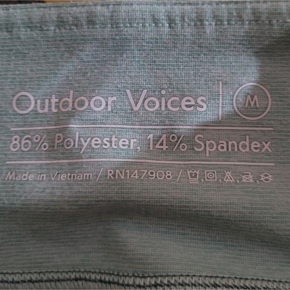 Outdoor Voices Teal Colorblock High Rise 7/8 Athletic Leggings - Picture 11 of 11